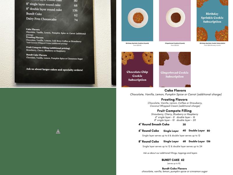 Sweet Elizabeth's Organics Menu