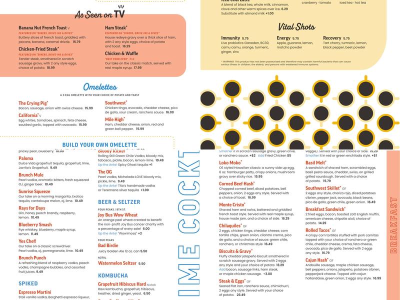 Over Easy Menu