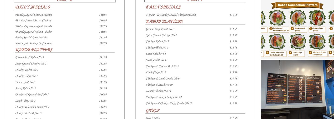 Kabob Connection-Hanover Menu