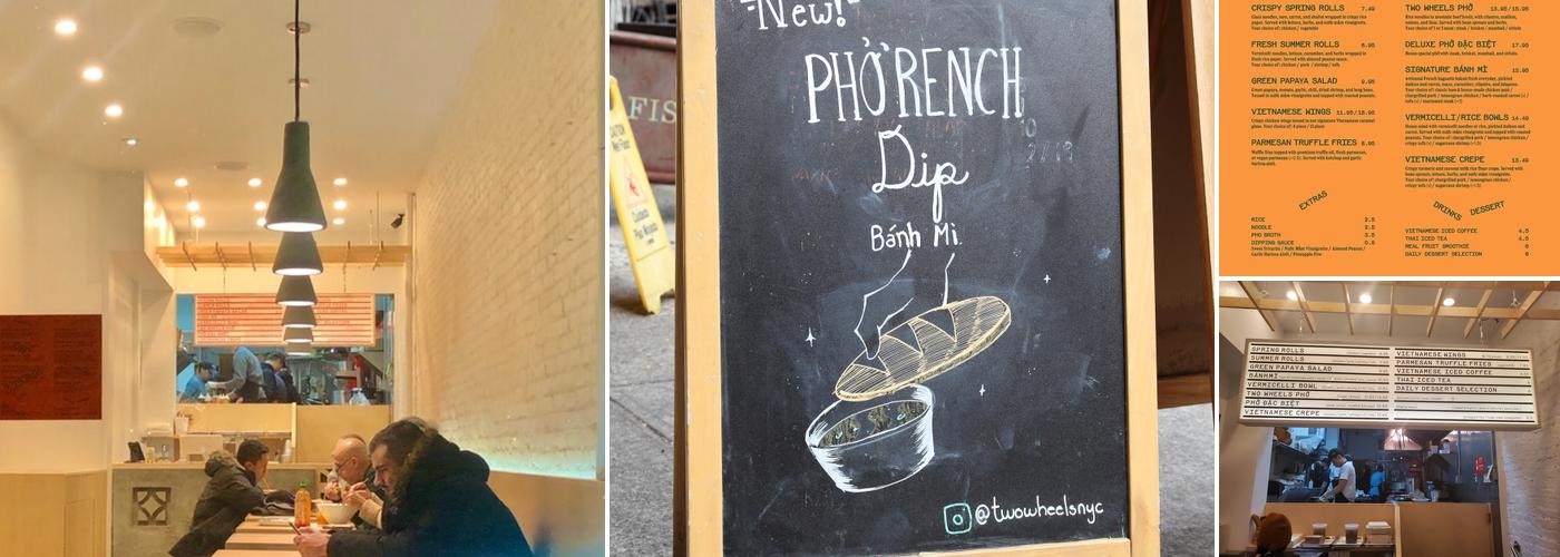 Two Wheels Vietnamese Menu