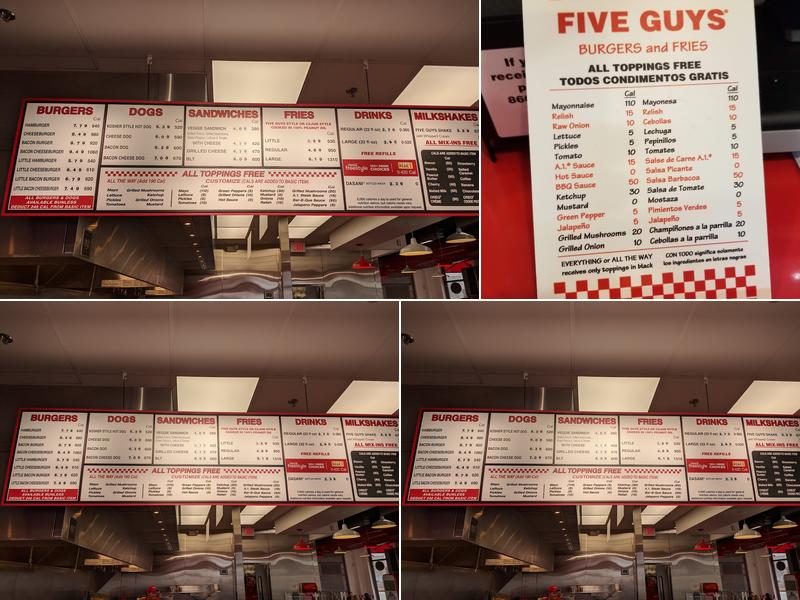 Five Guys Menu