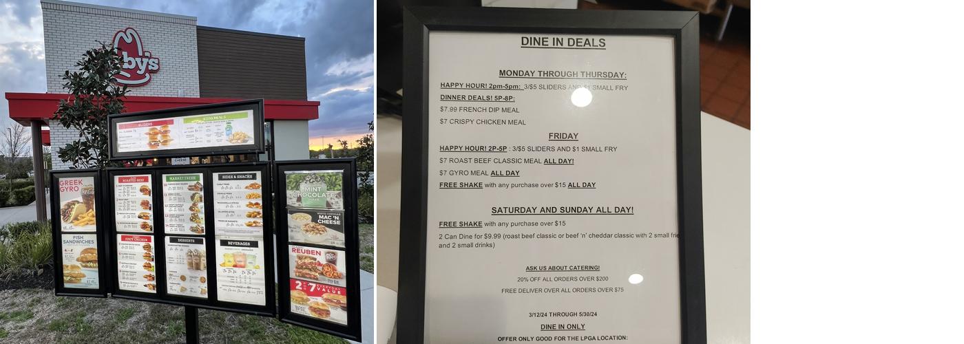 Arby's Menu