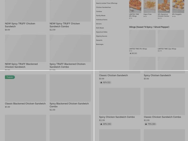 Popeyes Louisiana Kitchen Menu