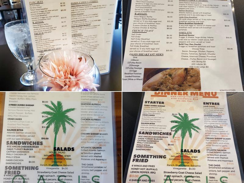 Oasis Grill Menu