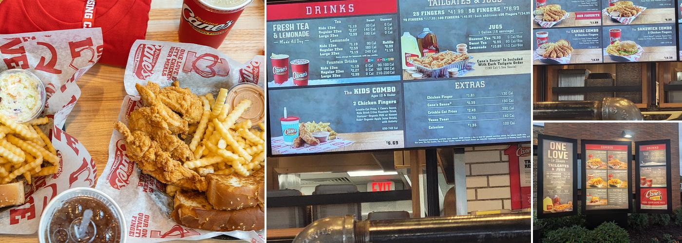 Raising Cane's Chicken Fingers Menu