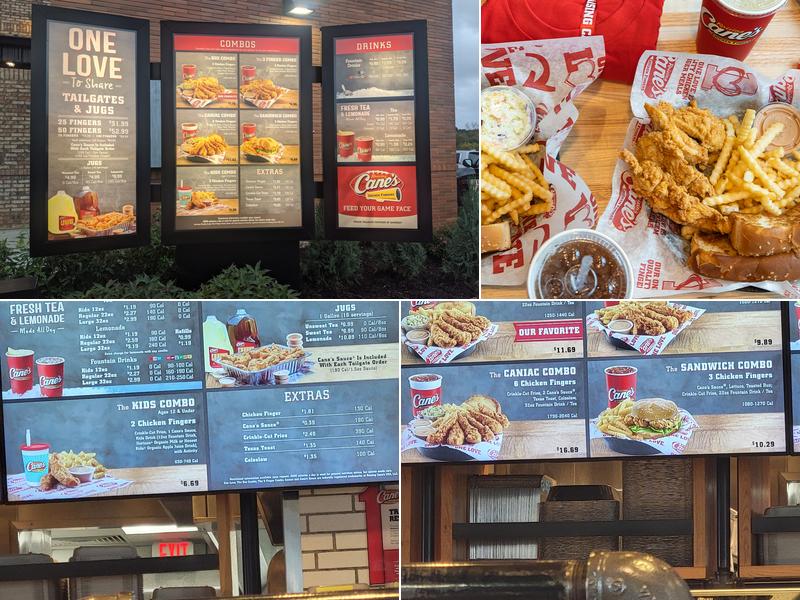 Raising Cane's Chicken Fingers Menu