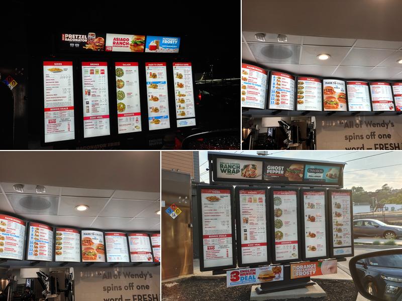 Wendy's Menu