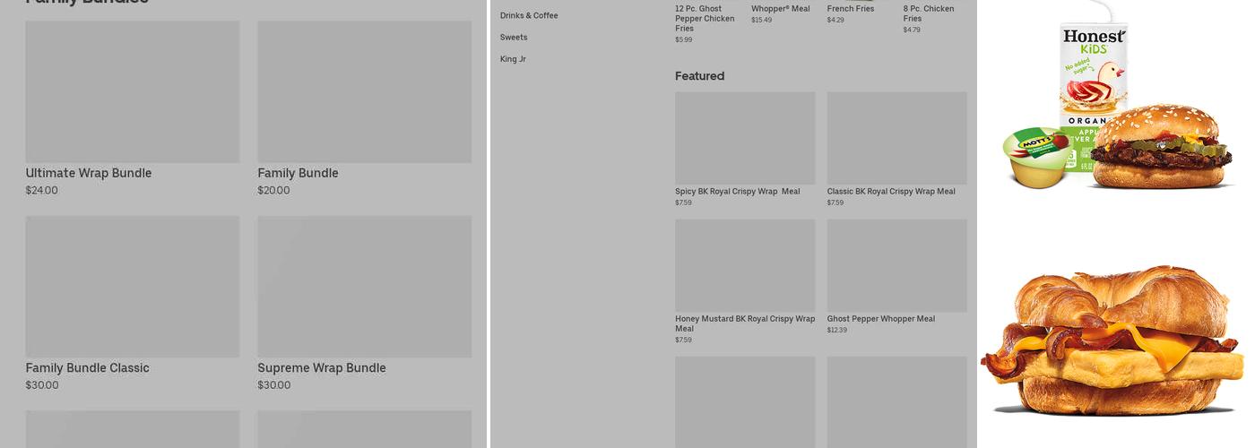 Burger King Menu