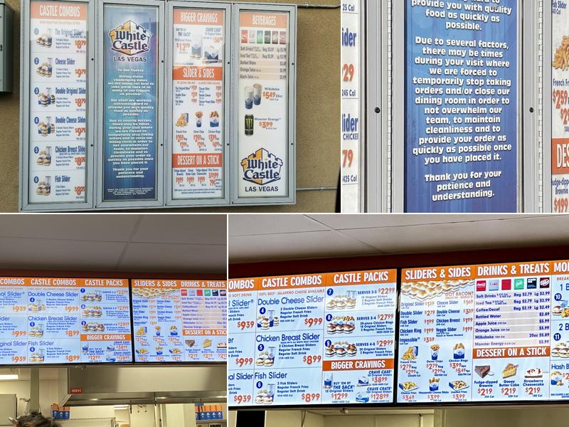 White Castle Menu