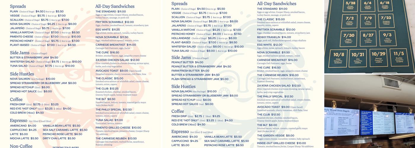 Spread Bagelry Menu