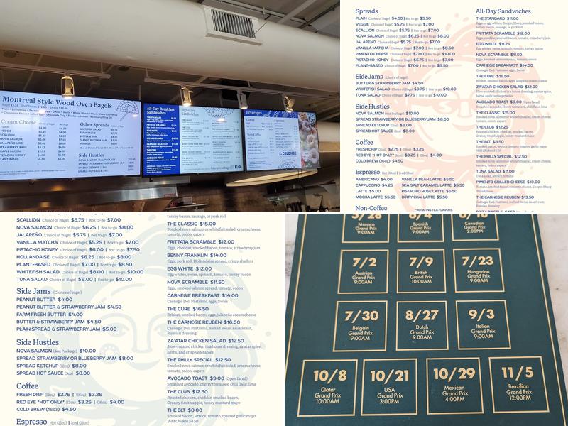 Spread Bagelry Menu
