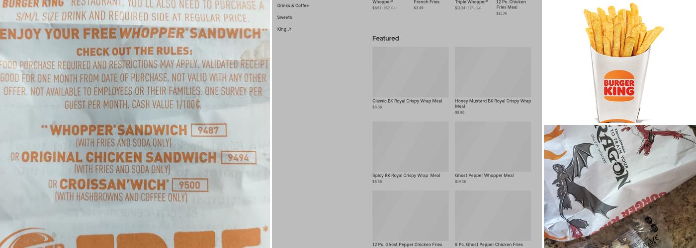 Burger King Menu