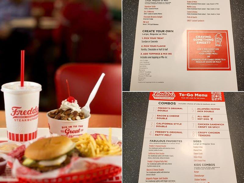 Freddy's Frozen Custard & Steakburgers Menu