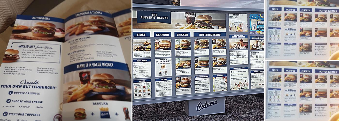 Culver’s Menu
