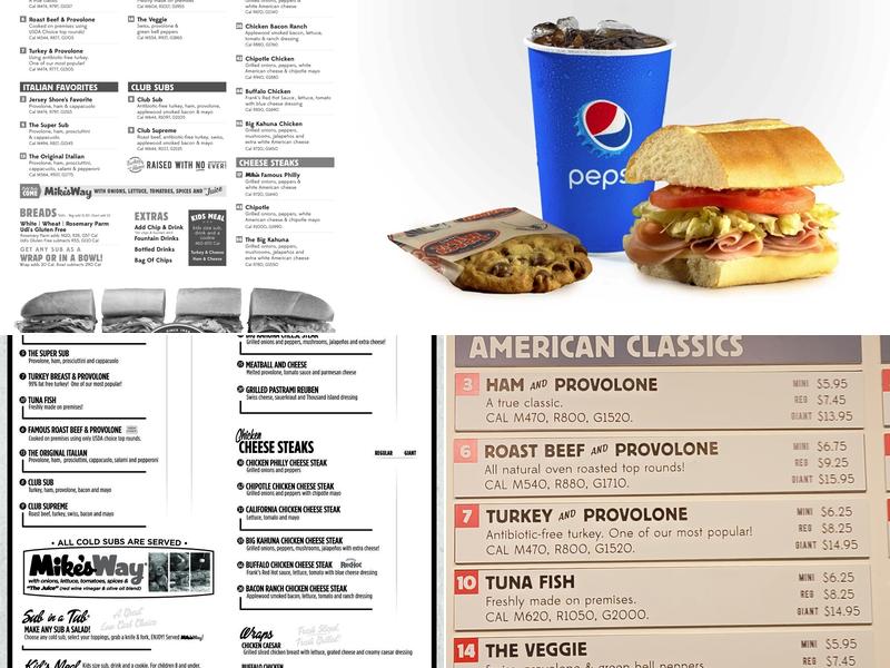 Jersey Mike's Subs Menu