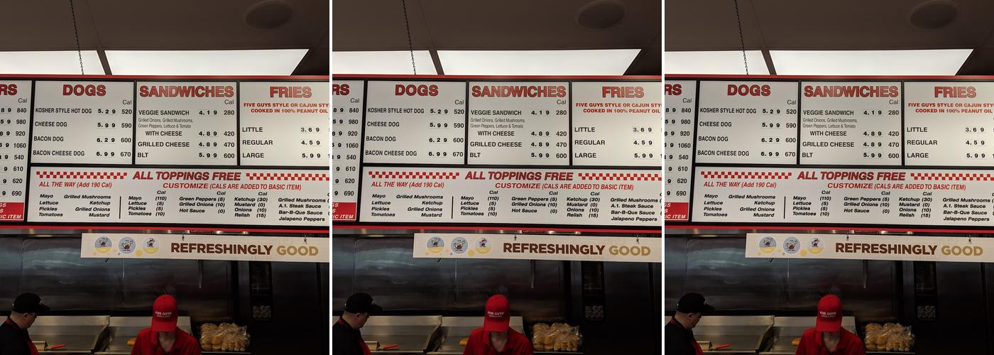 Five Guys Menu