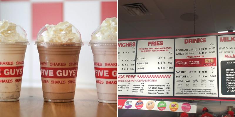 Five Guys Menu