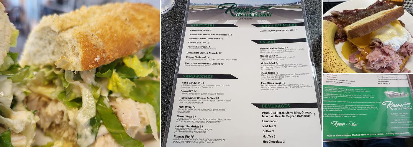 Reno's on the Runway Menu