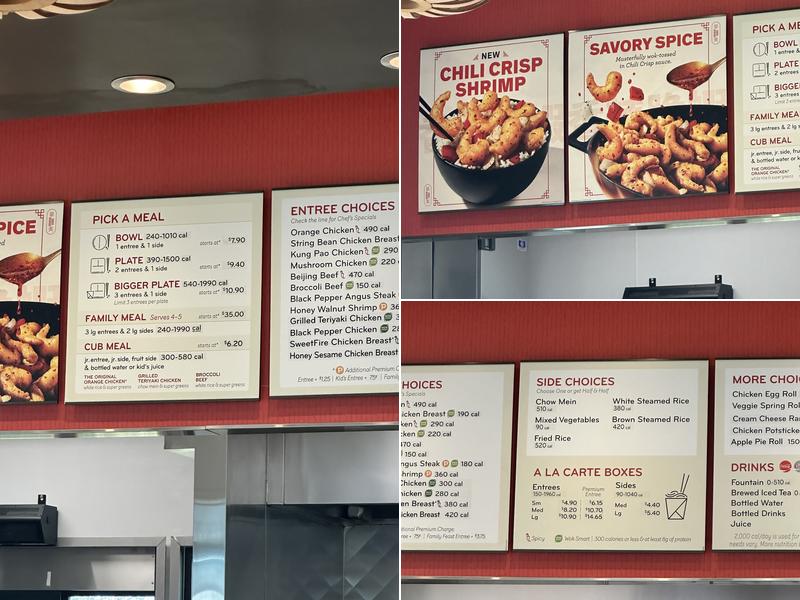 Panda Express Menu