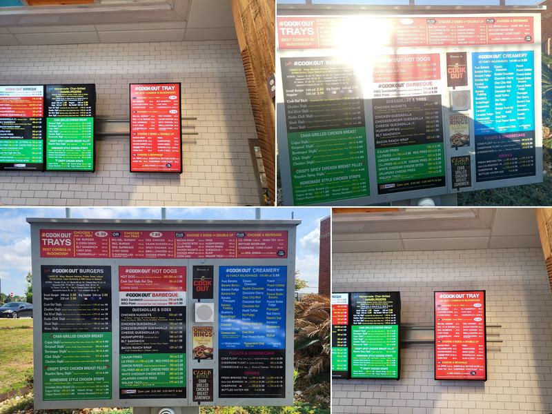 Cook Out Menu