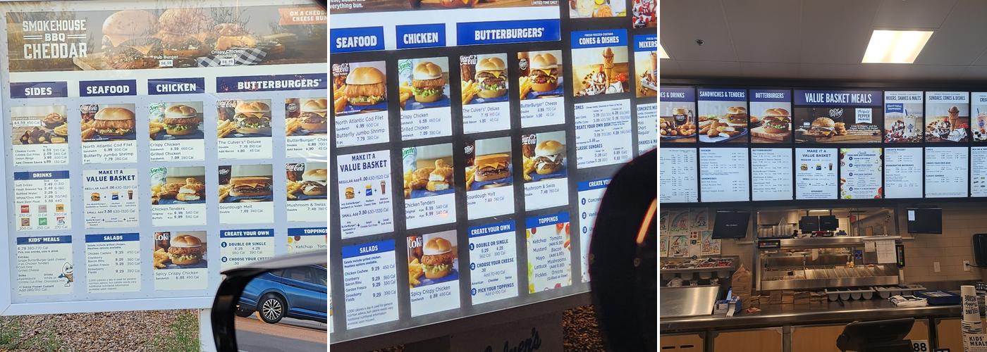 Culver’s Menu