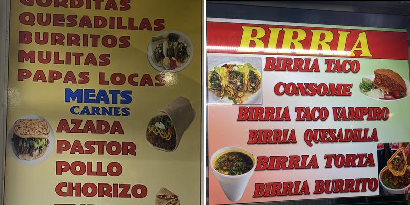 MR Tacos Menu