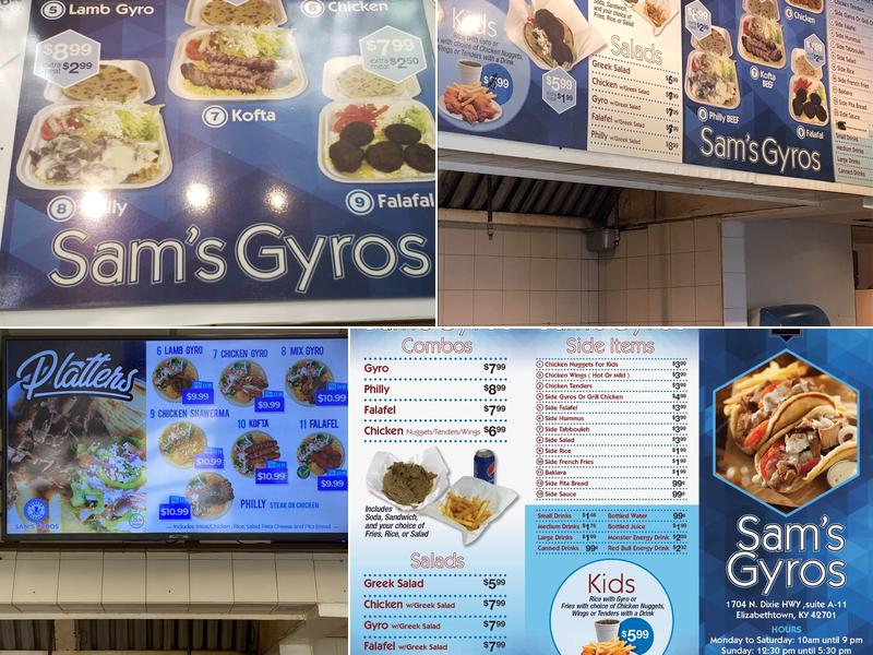Sam's Gyros Menu
