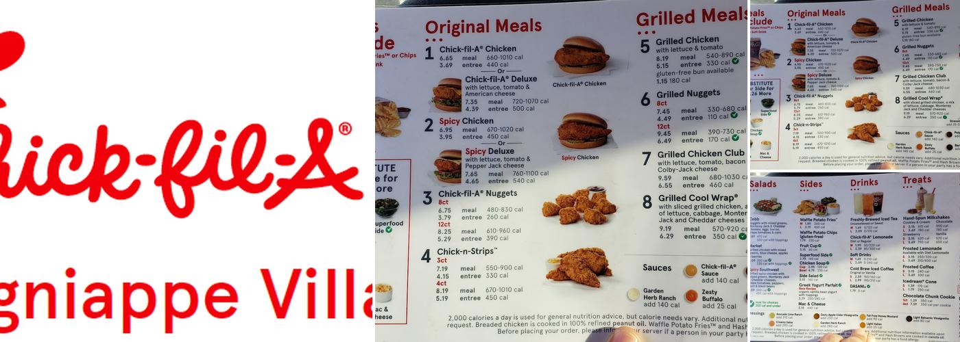 Chick-fil-A Lagniappe Village Menu