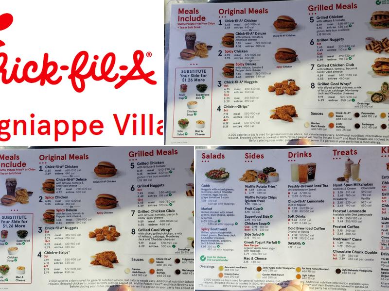 Chick-fil-A Lagniappe Village Menu