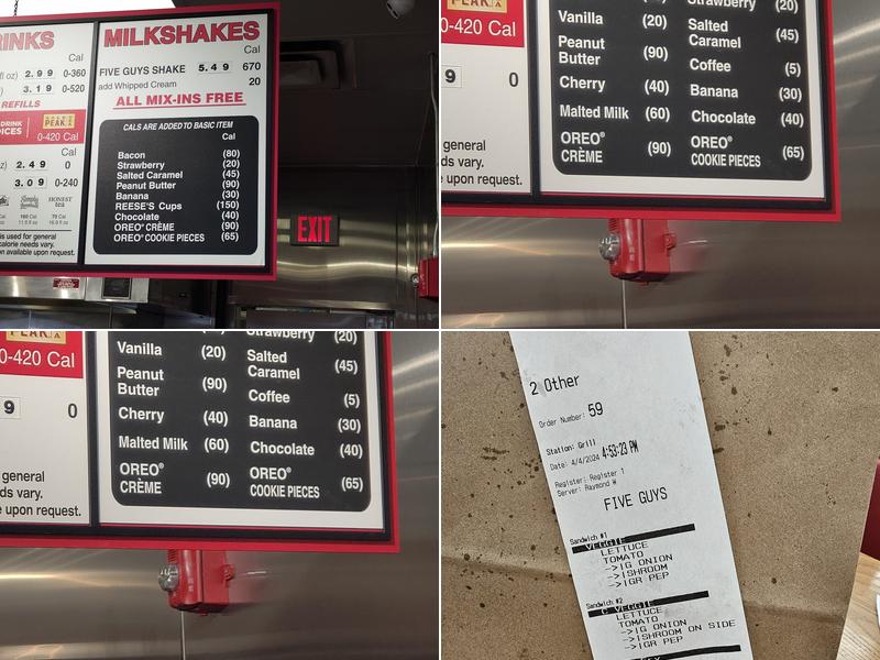 Five Guys Menu