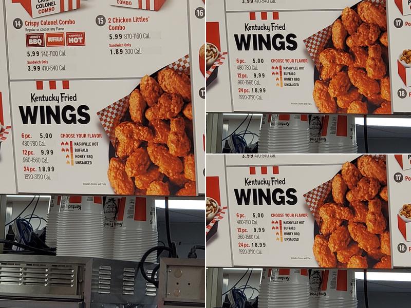 KFC Menu