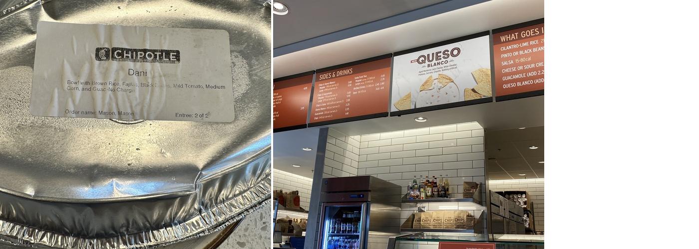 Chipotle Mexican Grill Menu