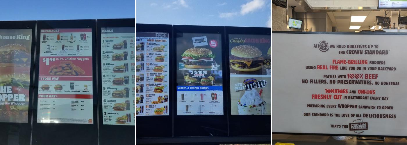 Burger King Menu