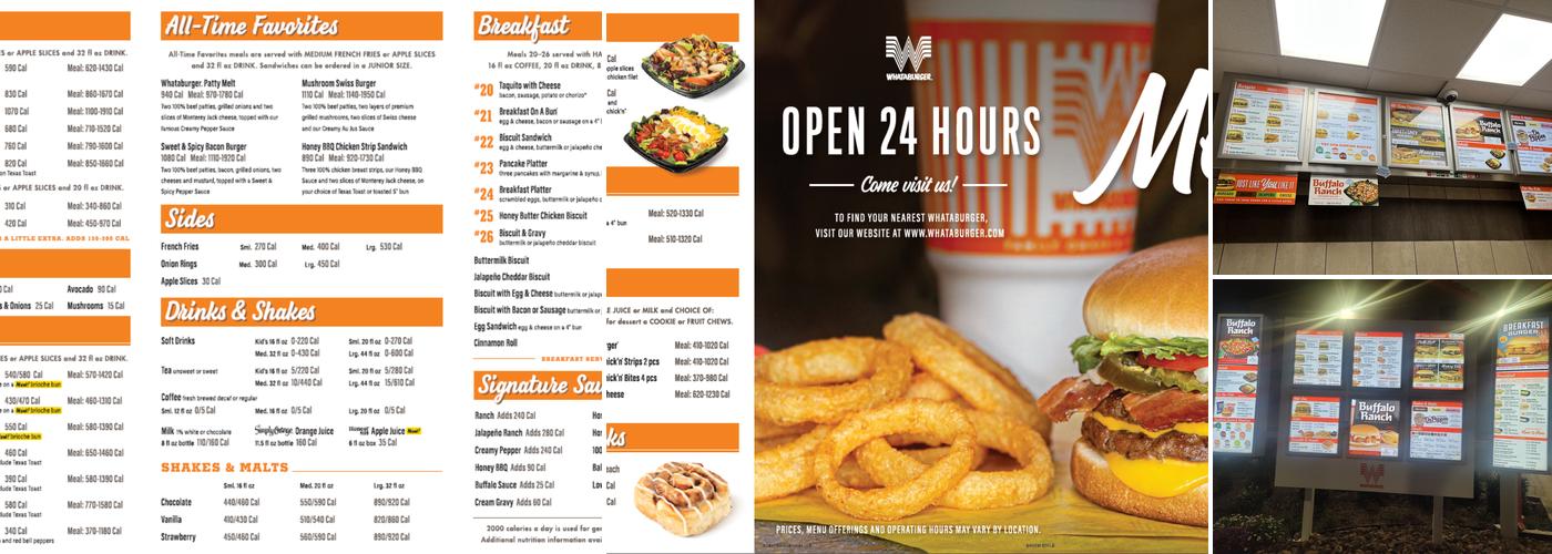 Whataburger Menu