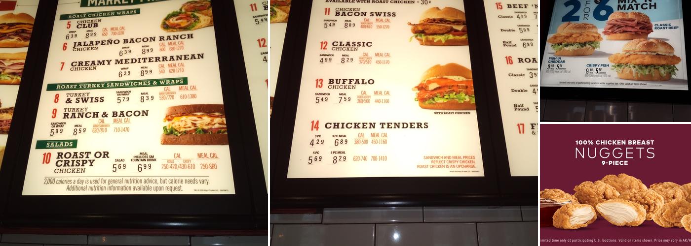 Arby's Menu