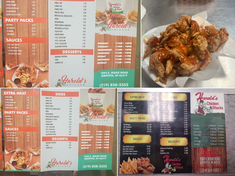 Harold's Chicken Shack #30 Menu
