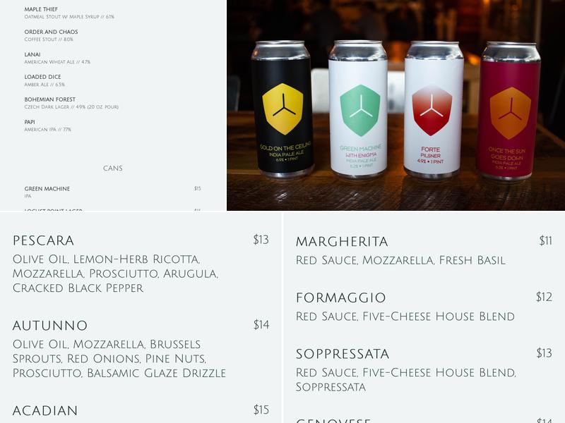 Diamondback Brewing Company Menu