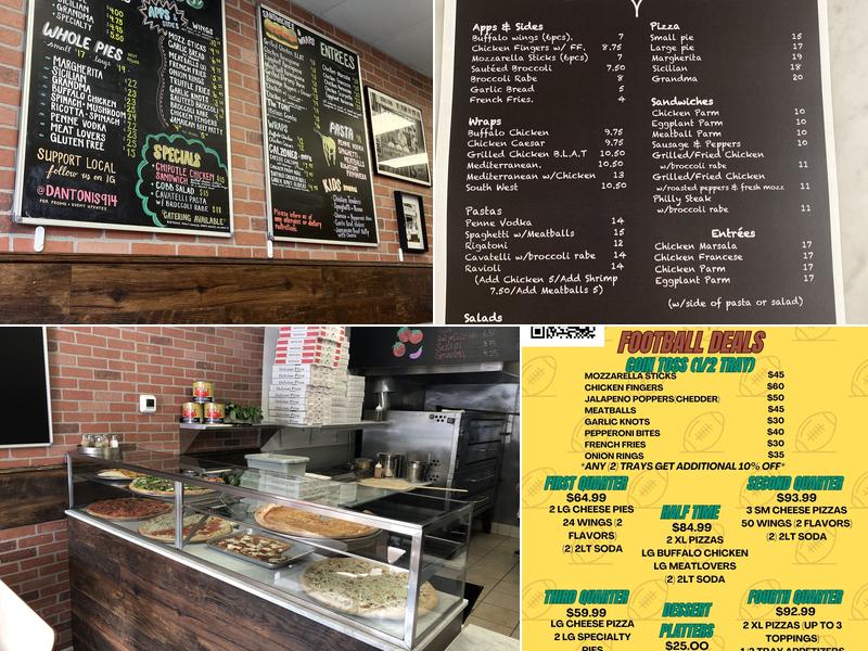 Dantoni's Pizza Menu