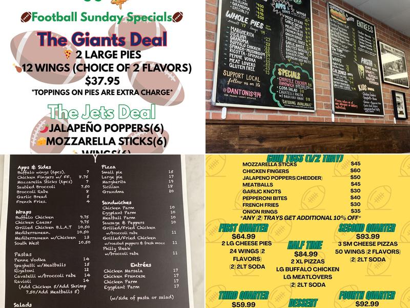Dantoni's Pizza Menu