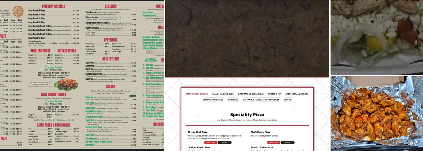 Kensington Pizza Menu