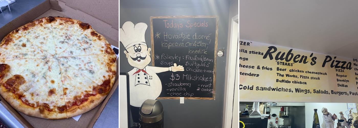 Ruben’s Pizza Menu