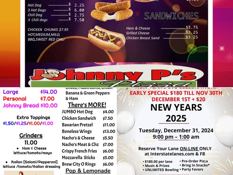 Interstate Lanes Menu