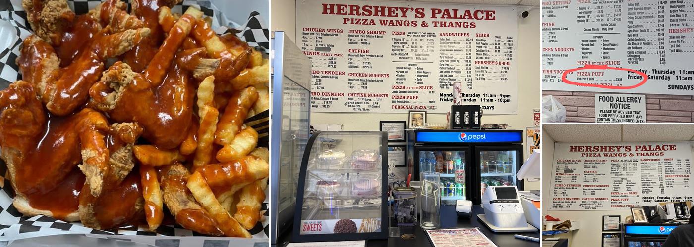Hershey's palace Menu