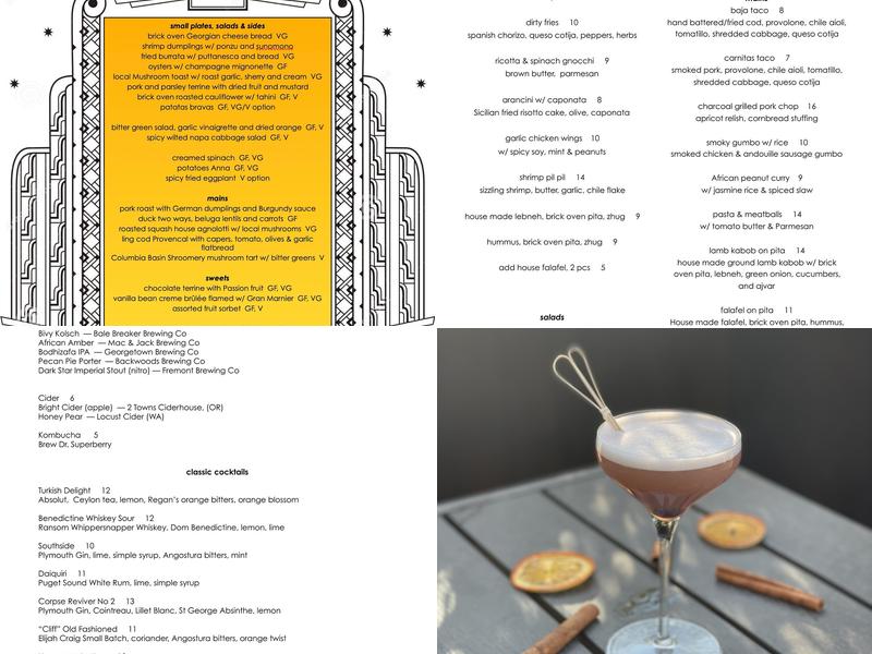 Dovetail Joint Restaurant Menu