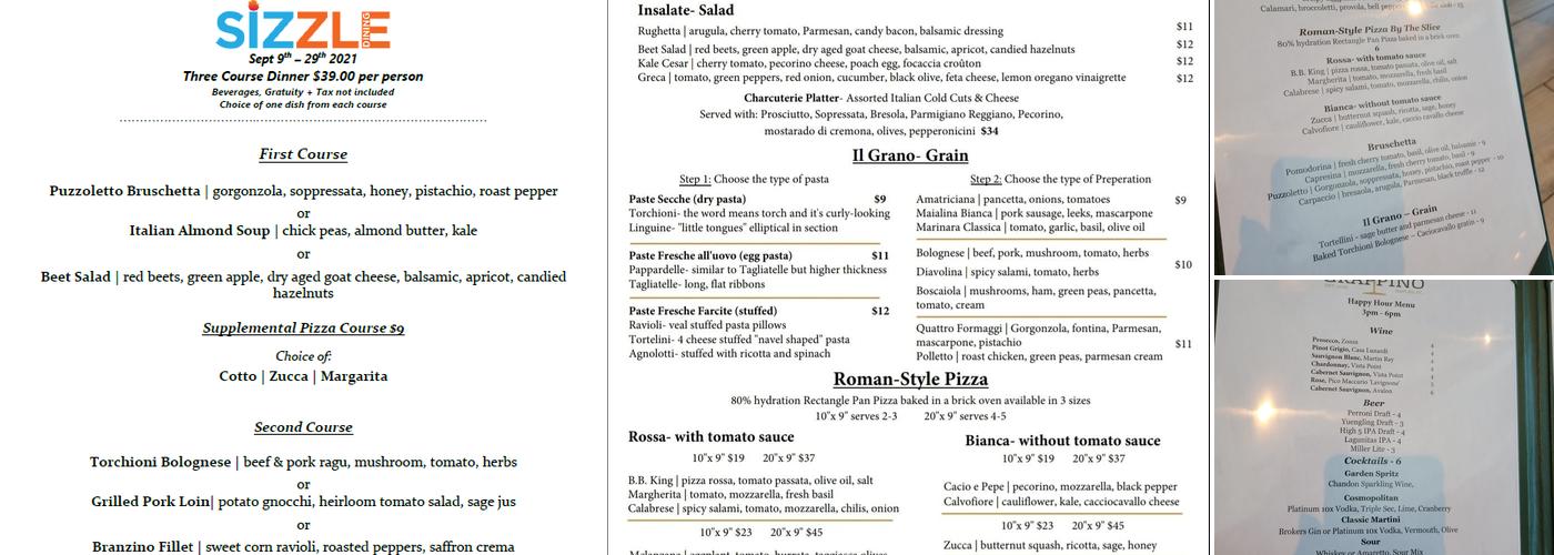 Grappino Menu