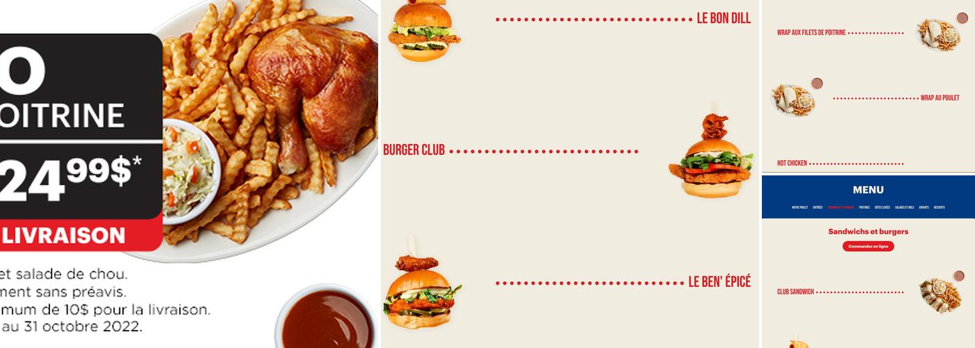 Rôtisseries Benny & Au Coq Menu