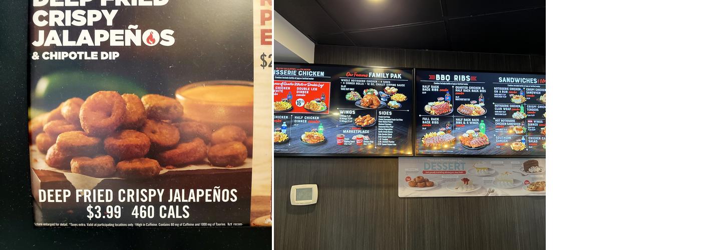 Harvey's Menu