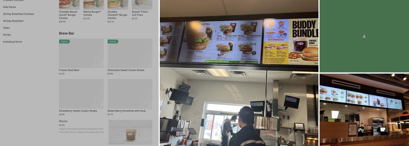 A&W Canada Menu