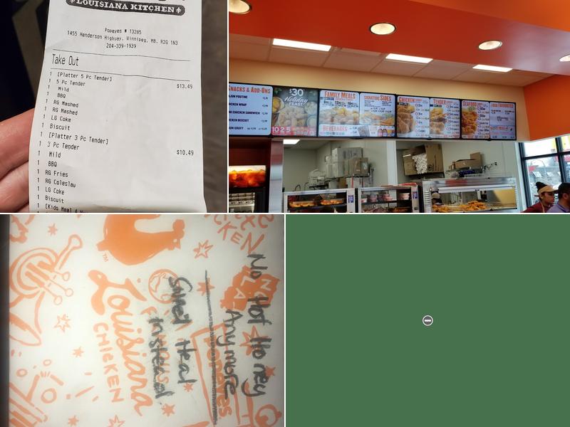 Popeyes Louisiana Kitchen Menu