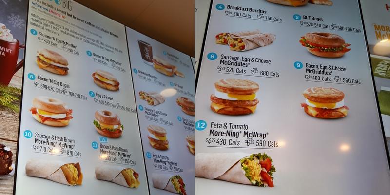 McDonald’s Menu